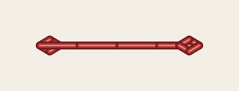 An 8 mm line with a lock at each end, simple