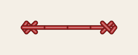An 8 mm line with a lock at each end, cross