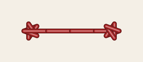 An 8 mm line with a lock at each end, star